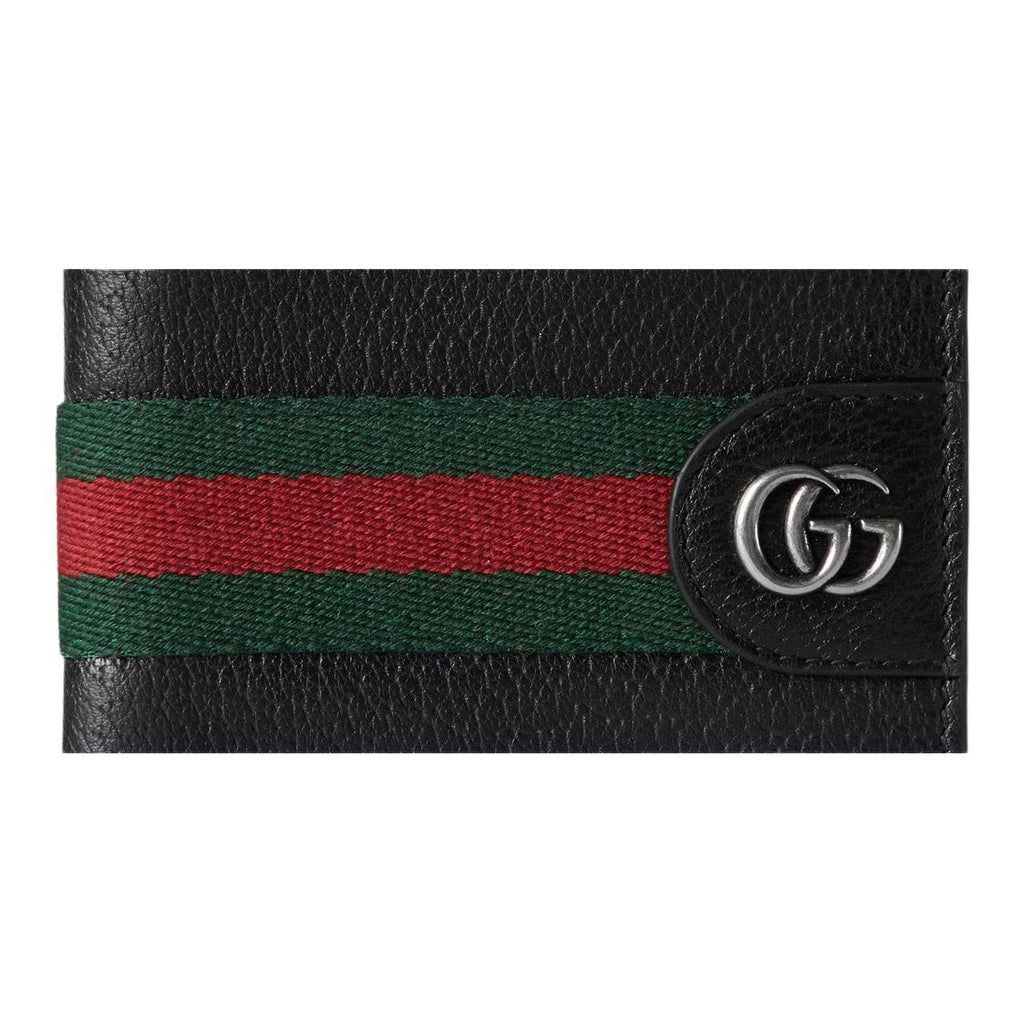 GUCCI Ophidia Men's Black Leather & Fabric Bifold Wallet | 834271