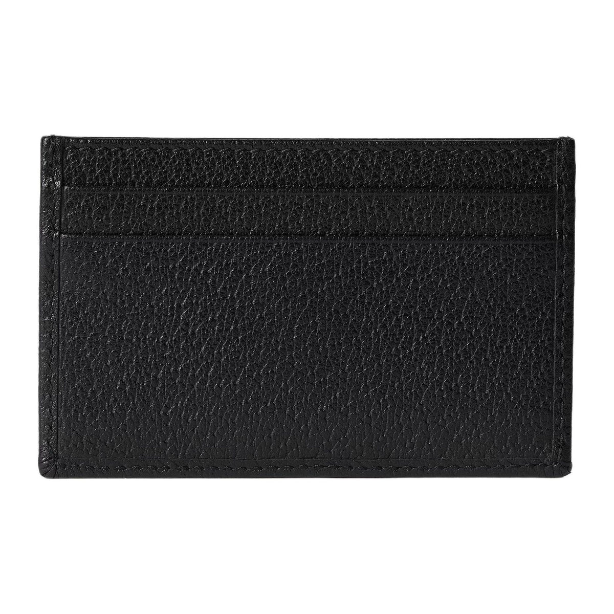 GUCCI GG Embossed Men's Black Soft Leather Card Holder | 834795