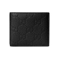GUCCI Men's Black Leather Coin Purse with Printed & Embossed Detail | 835002