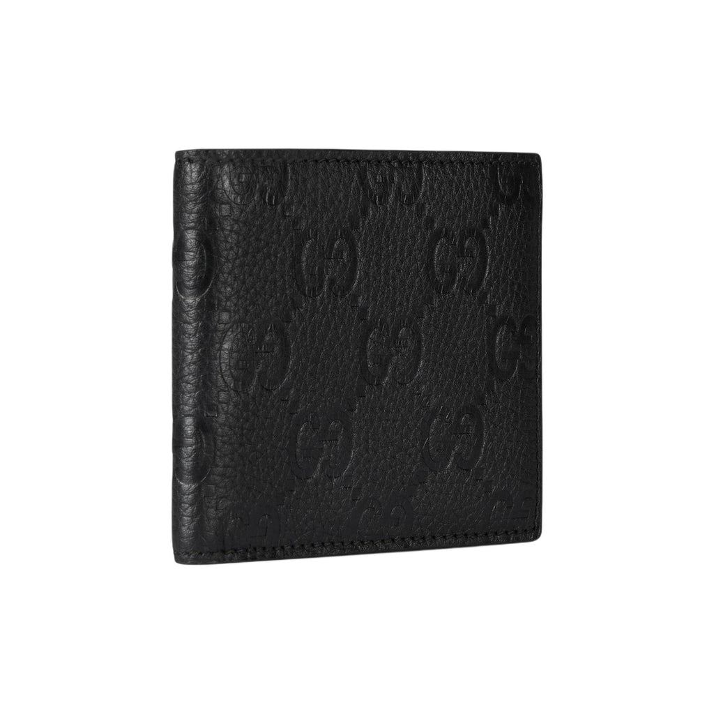 GUCCI IMPRINT Men's Black Leather Bifold Wallet | 835001