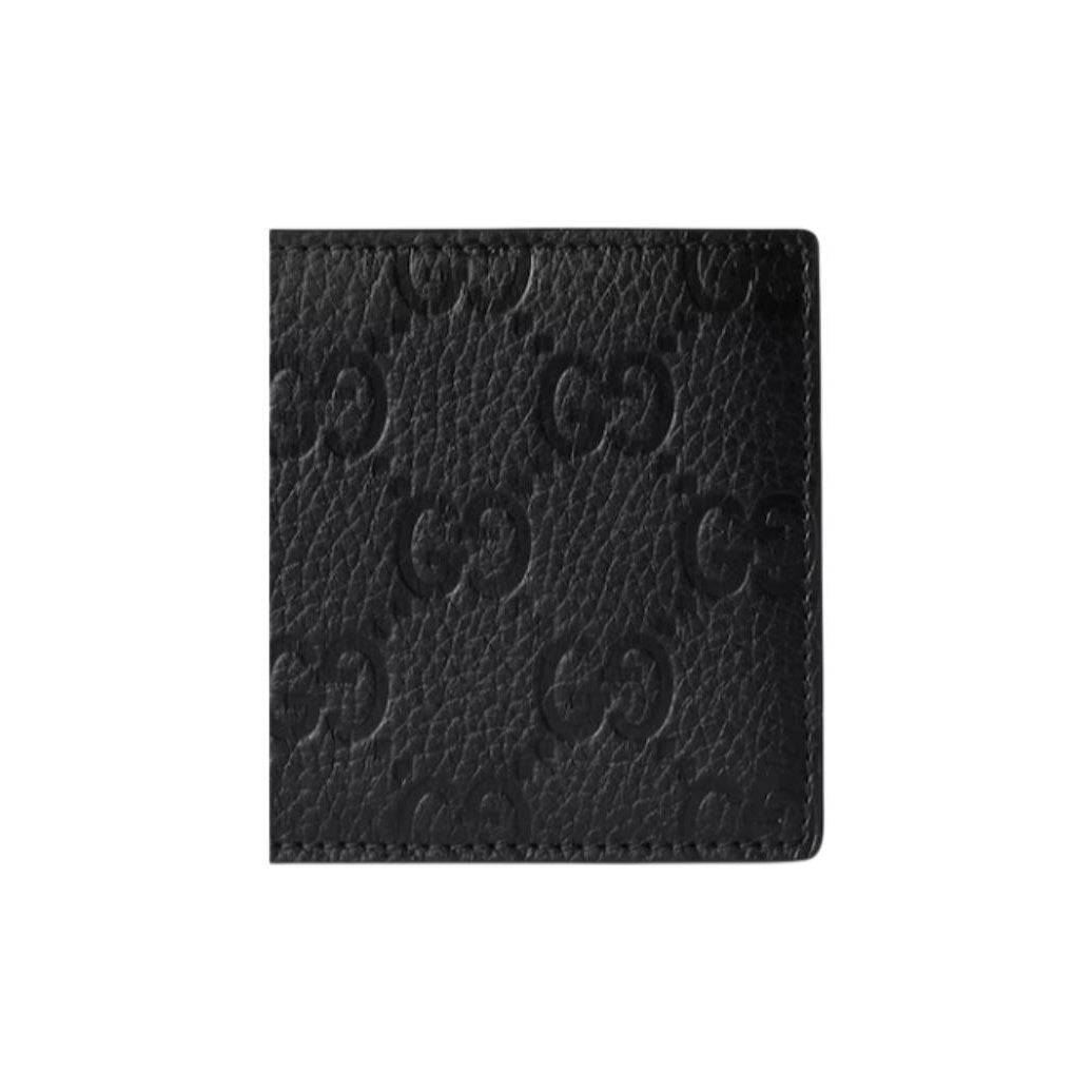 GUCCI IMPRINT Men's Black Leather Bifold Wallet | 835001