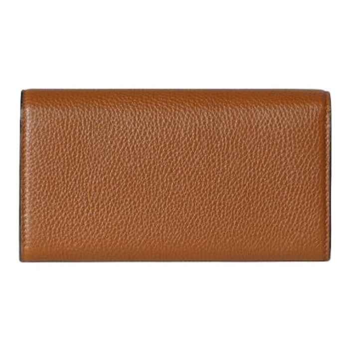GUCCI Bamboo Softbit Women's Brown Textured Leather Wallet | 828147