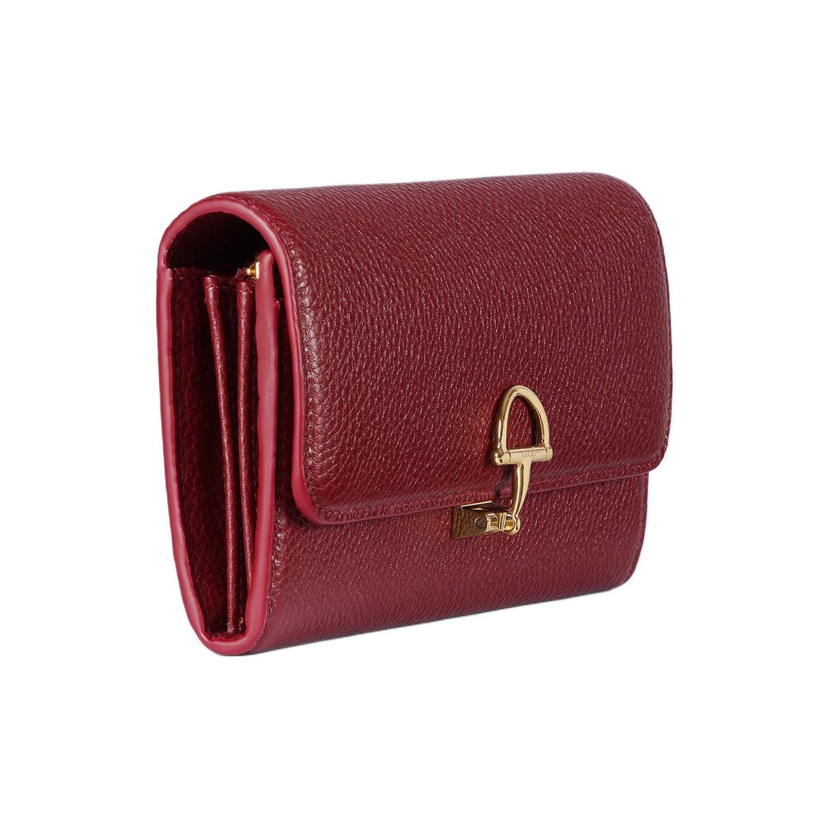 GUCCI SOFTBIT Women's Red Grained Leather Wallet | 828147