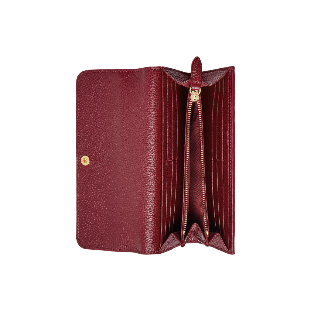 GUCCI SOFTBIT Women's Red Grained Leather Wallet | 828147
