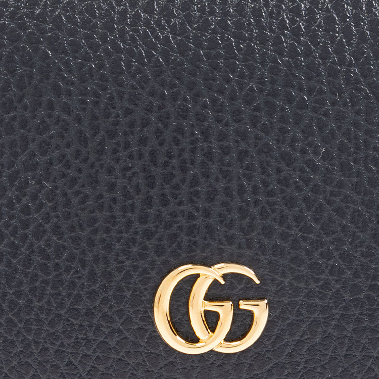 GUCCI GG Marmont Women's Navy Blue Canvas & Leather Wallet | 598587