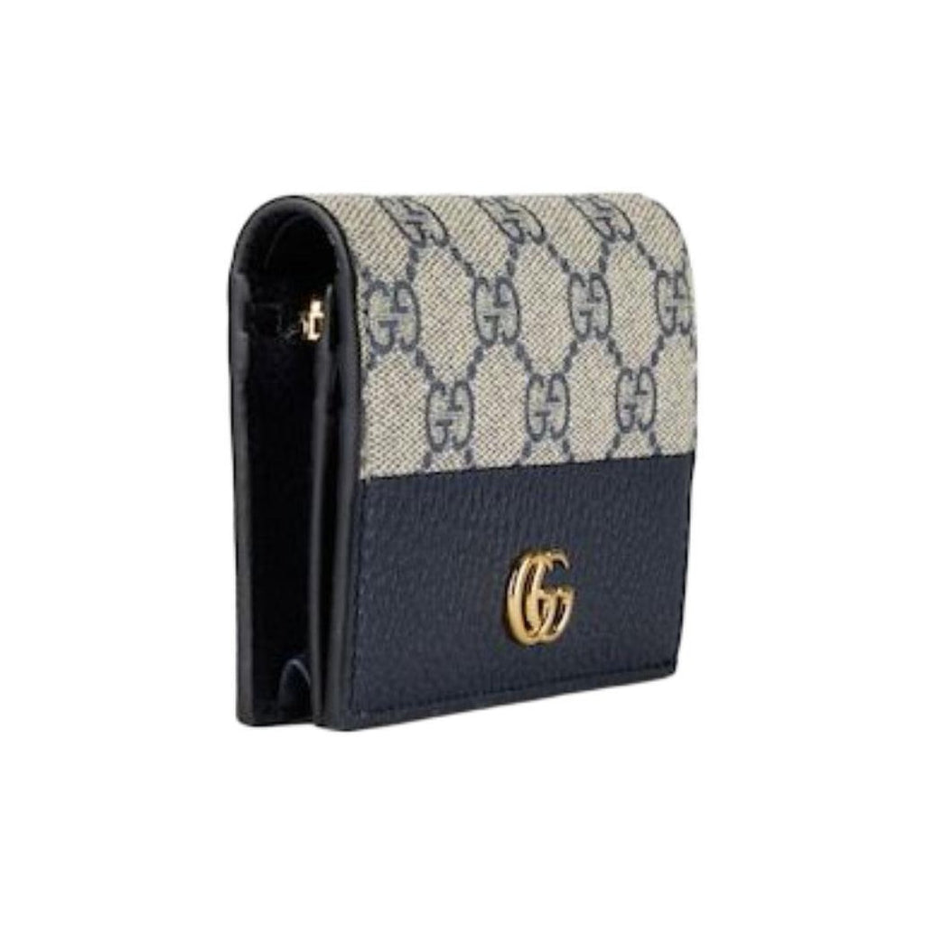GUCCI Double G Women's Small Blue Leather Wallet | 658610