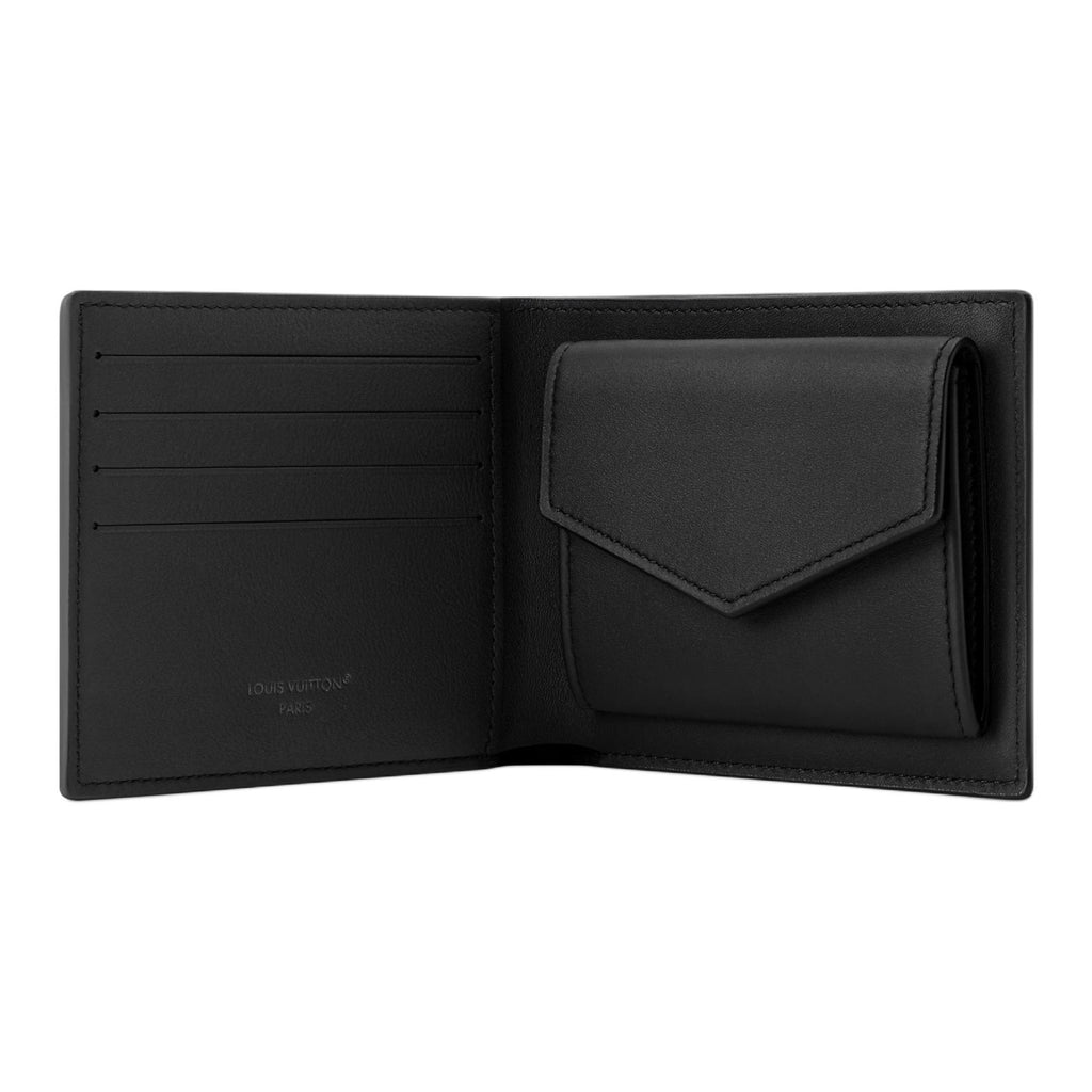 LOUIS VUITTON Marco Men's Black Calfskin Leather Wallet with Signature Logo M25944