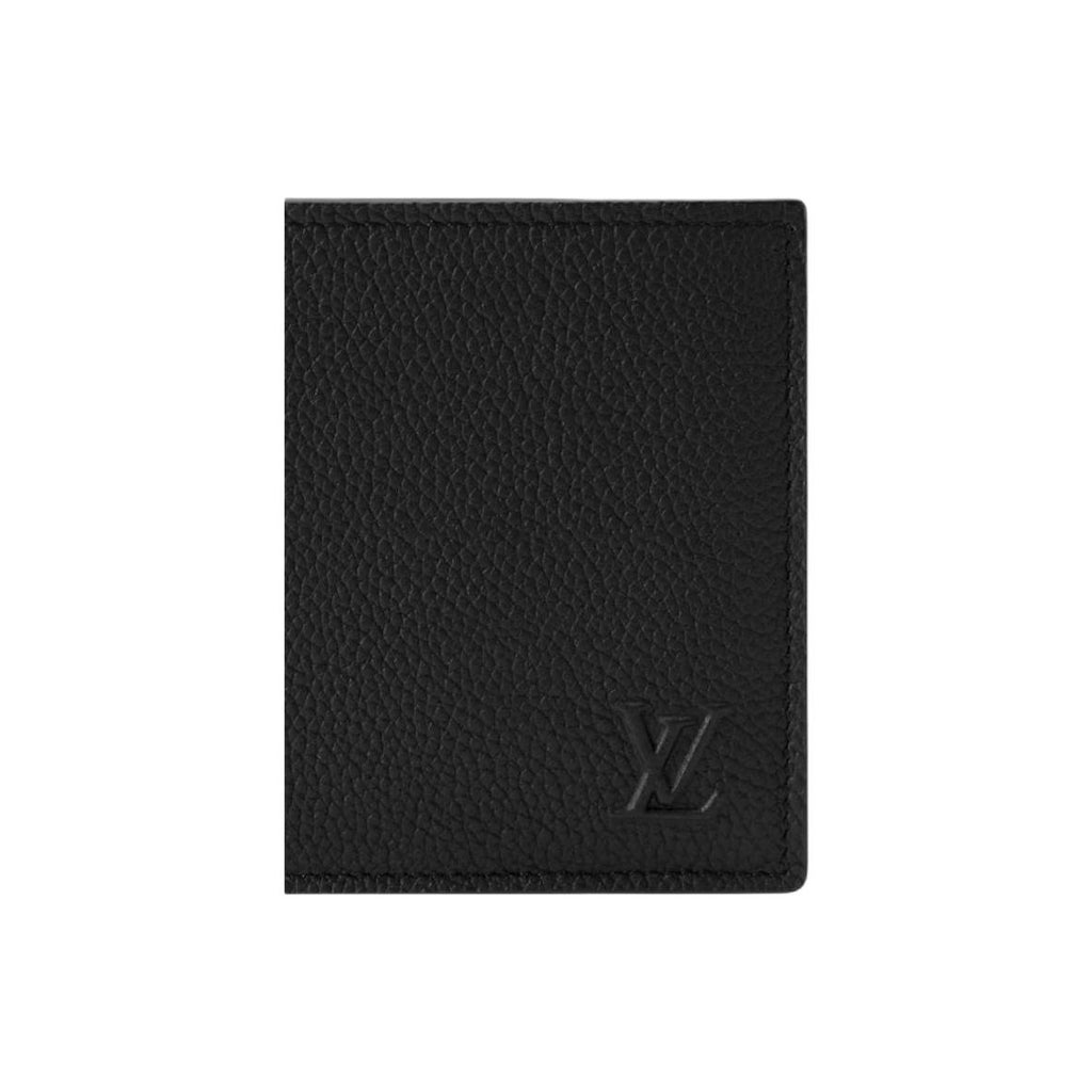 LOUIS VUITTON Marco Men's Black Calfskin Leather Wallet with Signature Logo M25944