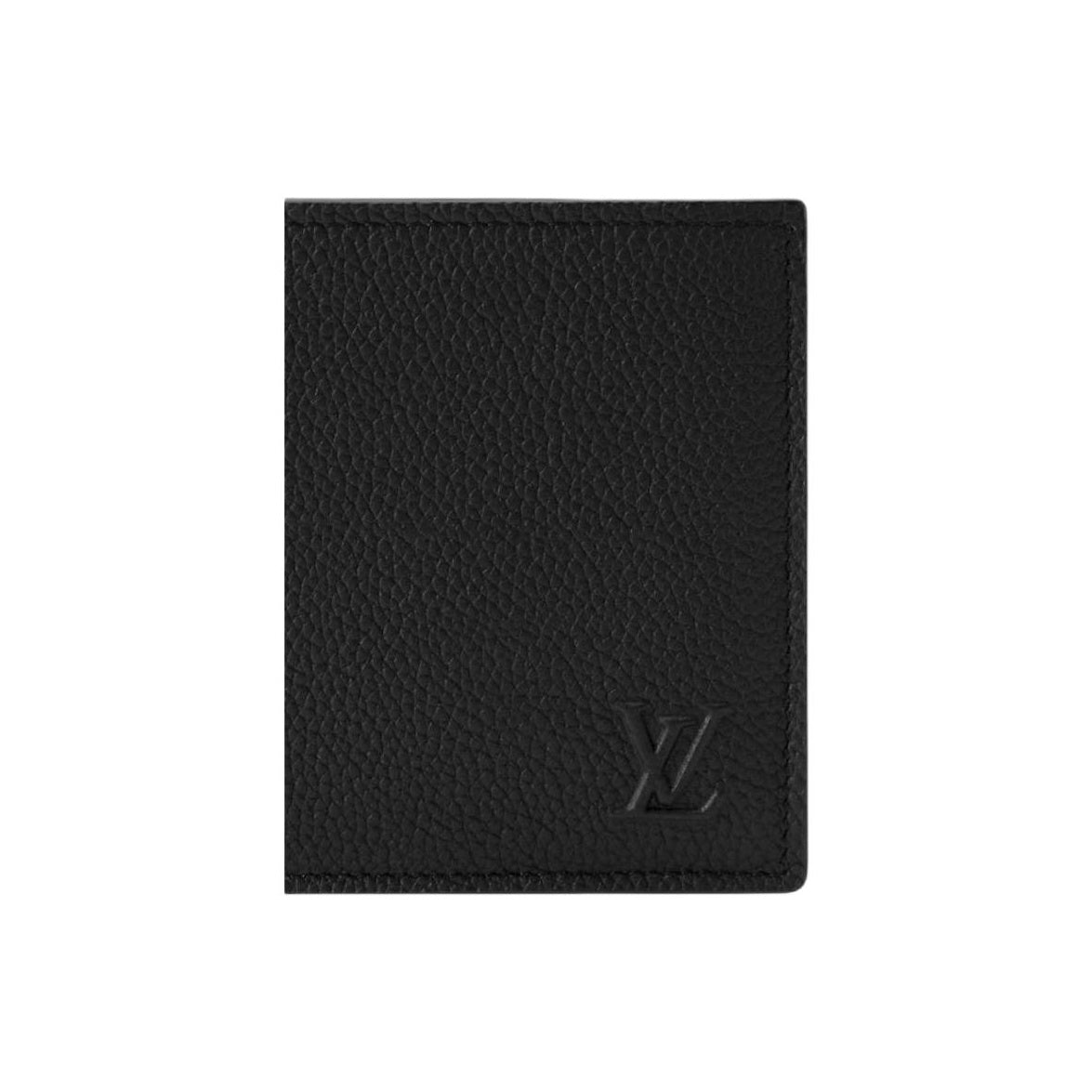 LOUIS VUITTON Marco Men's Black Calfskin Leather Wallet with Signature Logo M25944