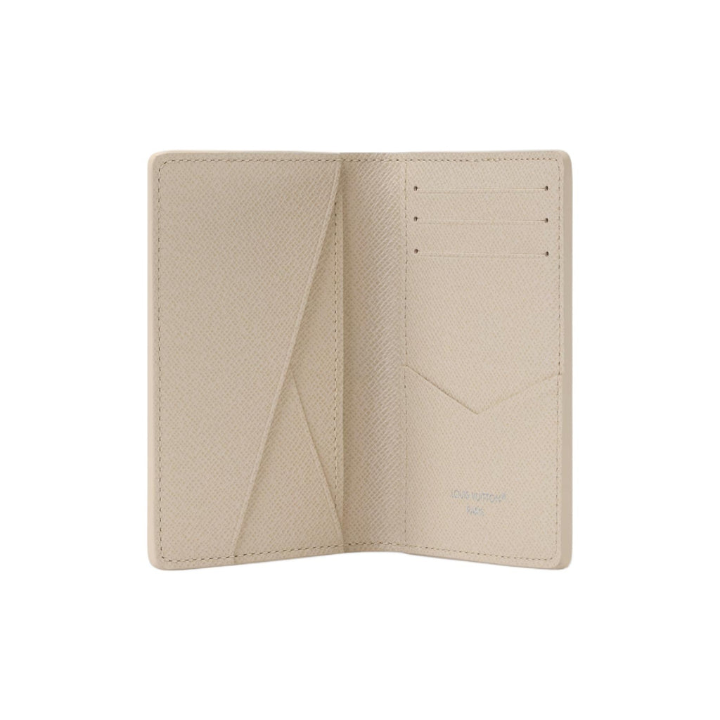 LOUIS VUITTON Pocket Organizer Beige Monogram Coated Canvas Card Holder with Equestrian Print M3A610