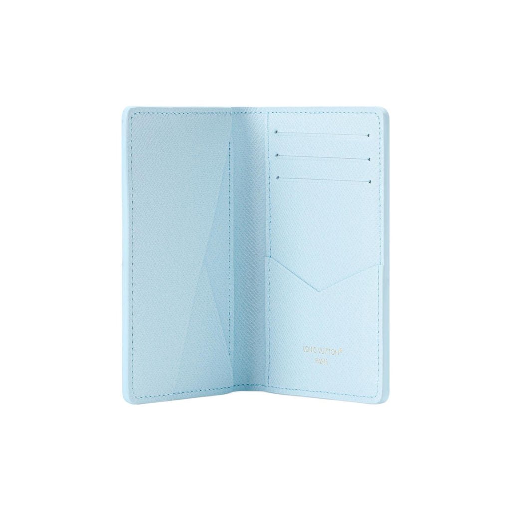 LOUIS VUITTON Pocket Organizer Ice Hockey Blue Coated Canvas Card Holder M3A539