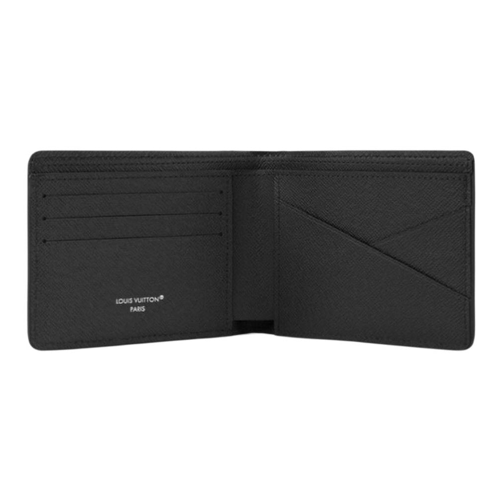 LOUIS VUITTON Multiple Black Synthetic Leather Wallet with Rock Climbing Print M3A545