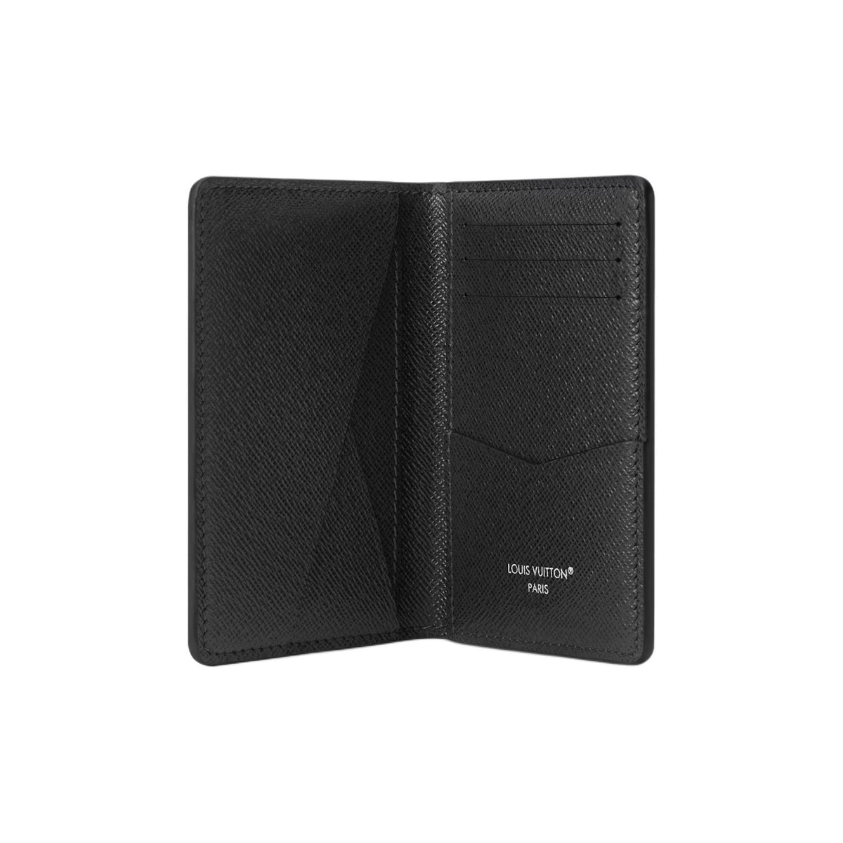 LOUIS VUITTON Pocket Organizer Black Coated Canvas Wallet with Climbing Print M3A538