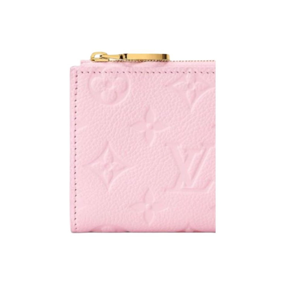 LOUIS VUITTON Lisa Monogram Empreinte Cowhide Leather Wallet in Confetti Pink M28972