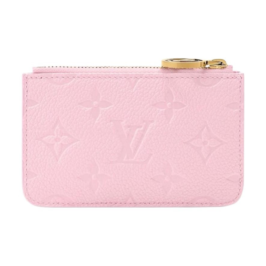 LOUIS VUITTON Romy Monogram Empreinte Leather Card Holder - Pink - M28974
