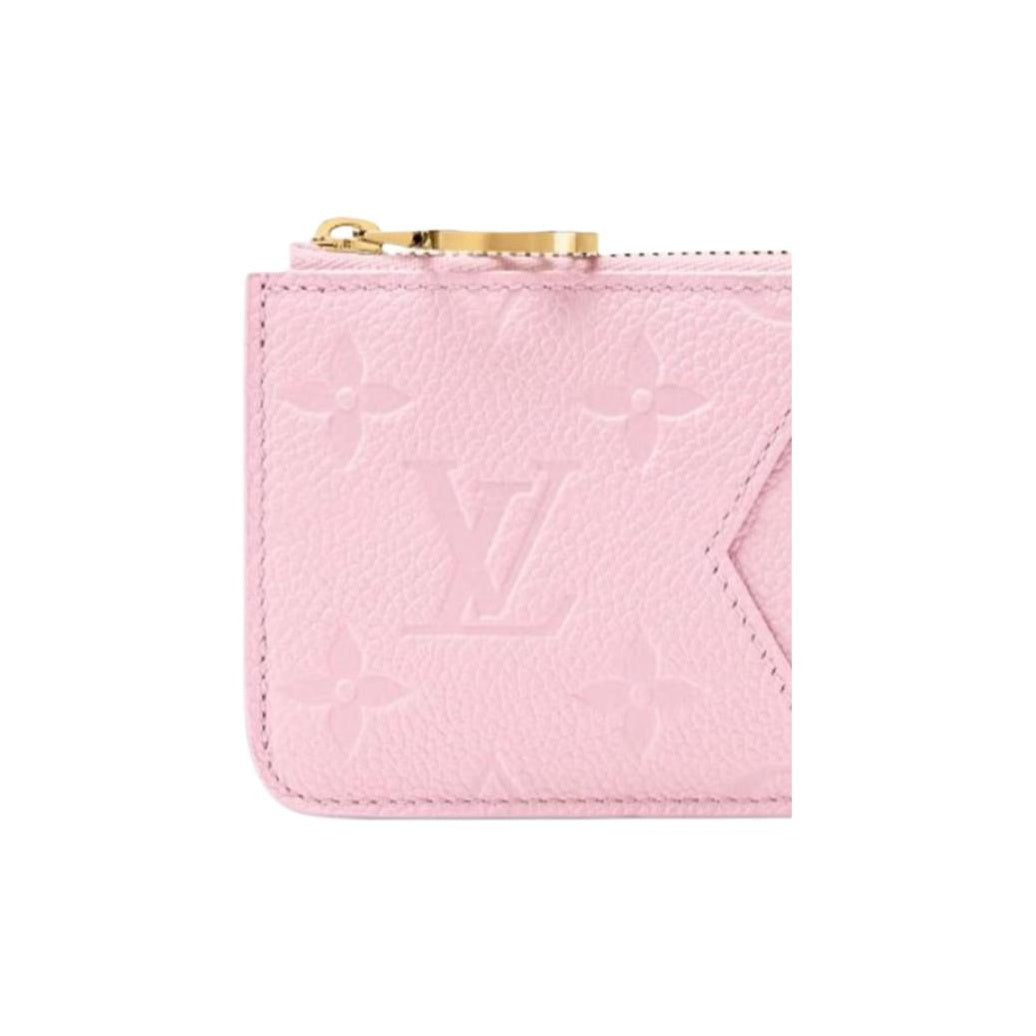 LOUIS VUITTON Romy Monogram Empreinte Leather Card Holder - Pink - M28974