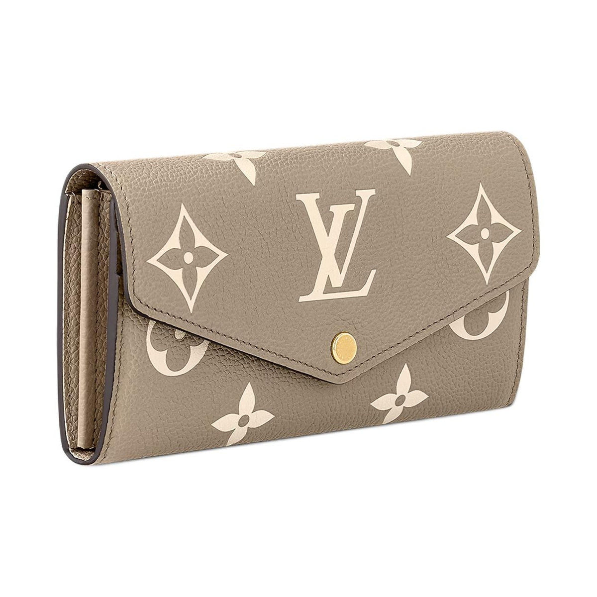 LOUIS VUITTON Sarah Women's Brown Monogram Empreinte Leather Wallet M81049