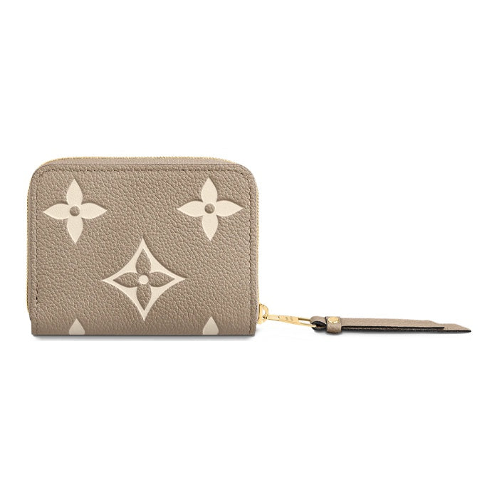 LOUIS VUITTON Zippy Women's Beige Coin Purse with Signature Logo M69797