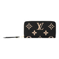 LOUIS VUITTON Zippy Women's Black and Beige Monogram Empreinte Leather Wallet M80481
