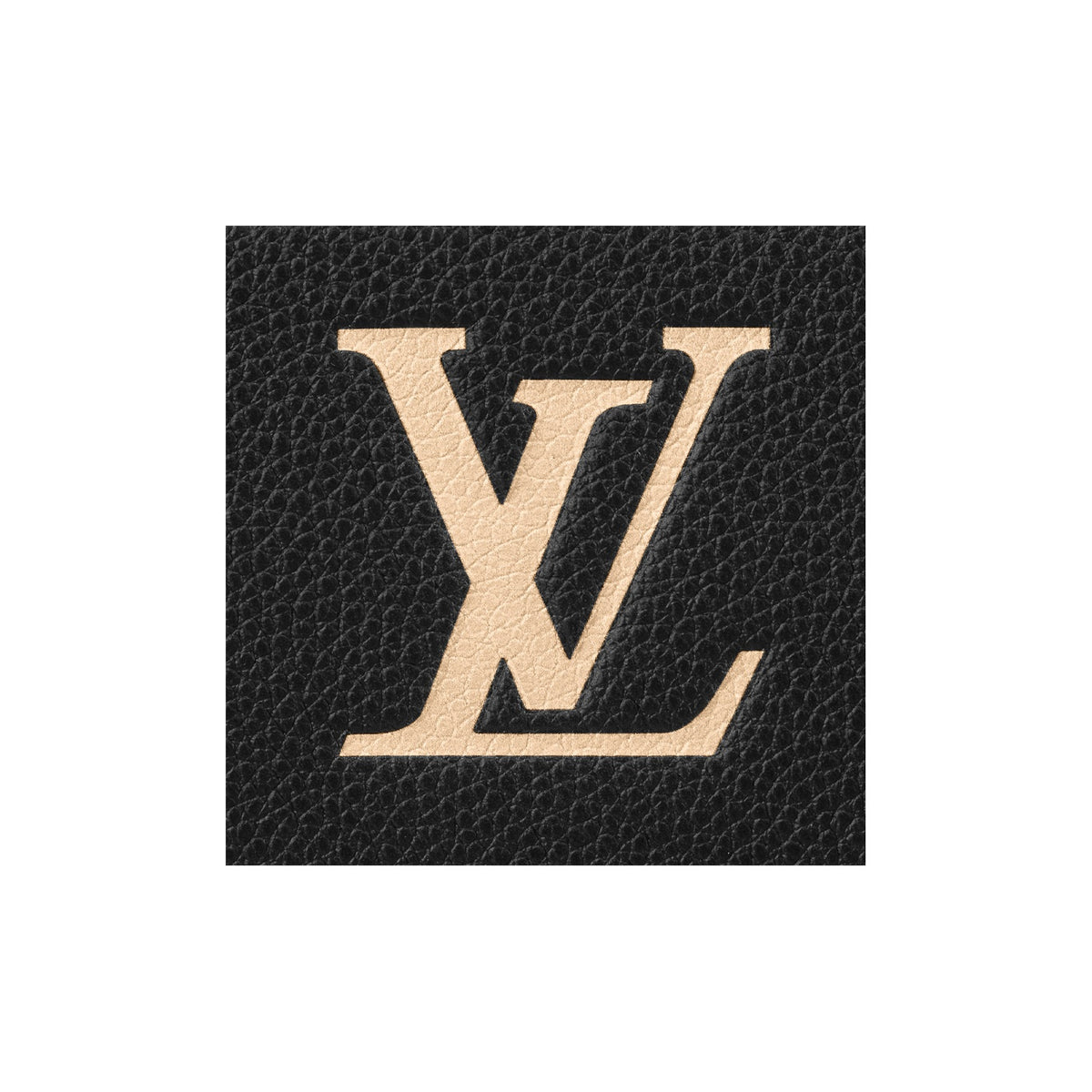 LOUIS VUITTON Clemence Women's Black and Beige Embossed Cowhide Leather Zip Wallet M82338