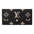 LOUIS VUITTON Sarah Women's Black and Off-White Monogram Empreinte Leather Wallet M80496