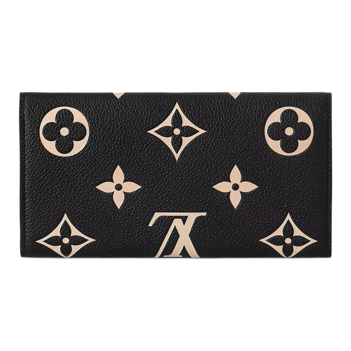 LOUIS VUITTON Sarah Women's Black and Off-White Monogram Empreinte Leather Wallet M80496