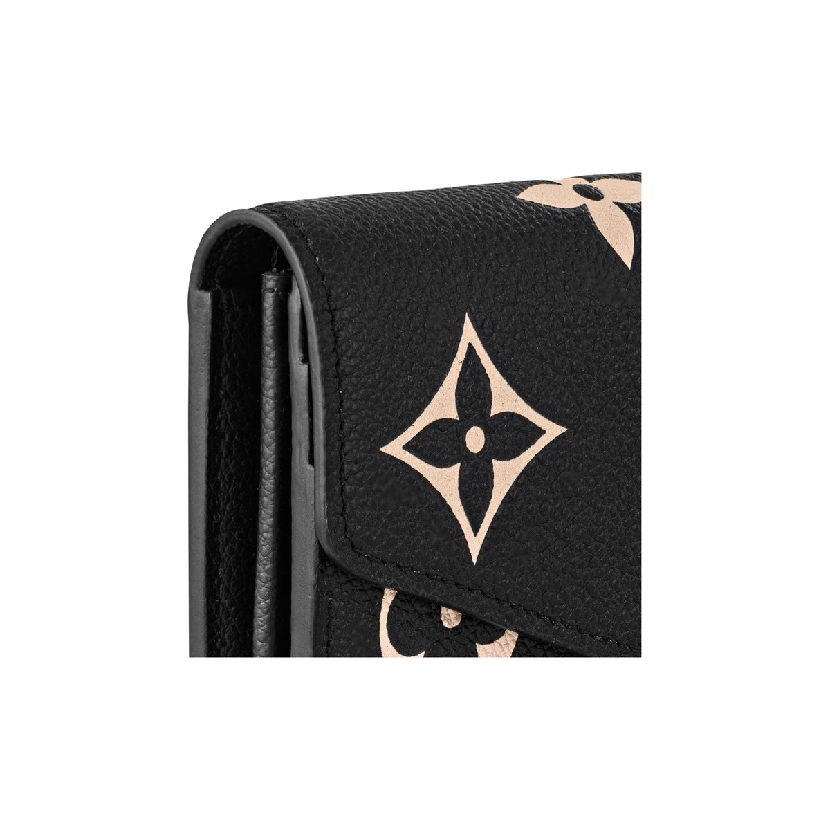 LOUIS VUITTON Sarah Women's Black and Off-White Monogram Empreinte Leather Wallet M80496