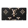 LOUIS VUITTON Emilie Women's Black Embossed Grained Cowhide Leather Wallet M83138