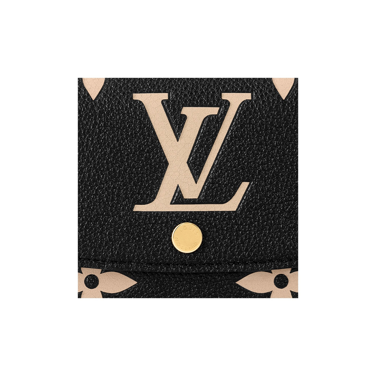 LOUIS VUITTON Emilie Women's Black Embossed Grained Cowhide Leather Wallet M83138