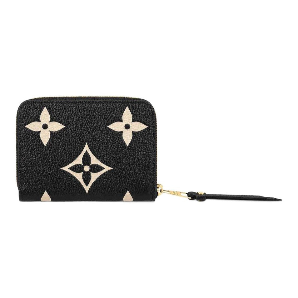 LOUIS VUITTON Zippy Women's Black Embossed Cowhide Leather Zip Wallet M69787