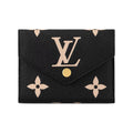 LOUIS VUITTON Victorine Women's Black Monogram Empreinte Leather Compact Wallet M80968