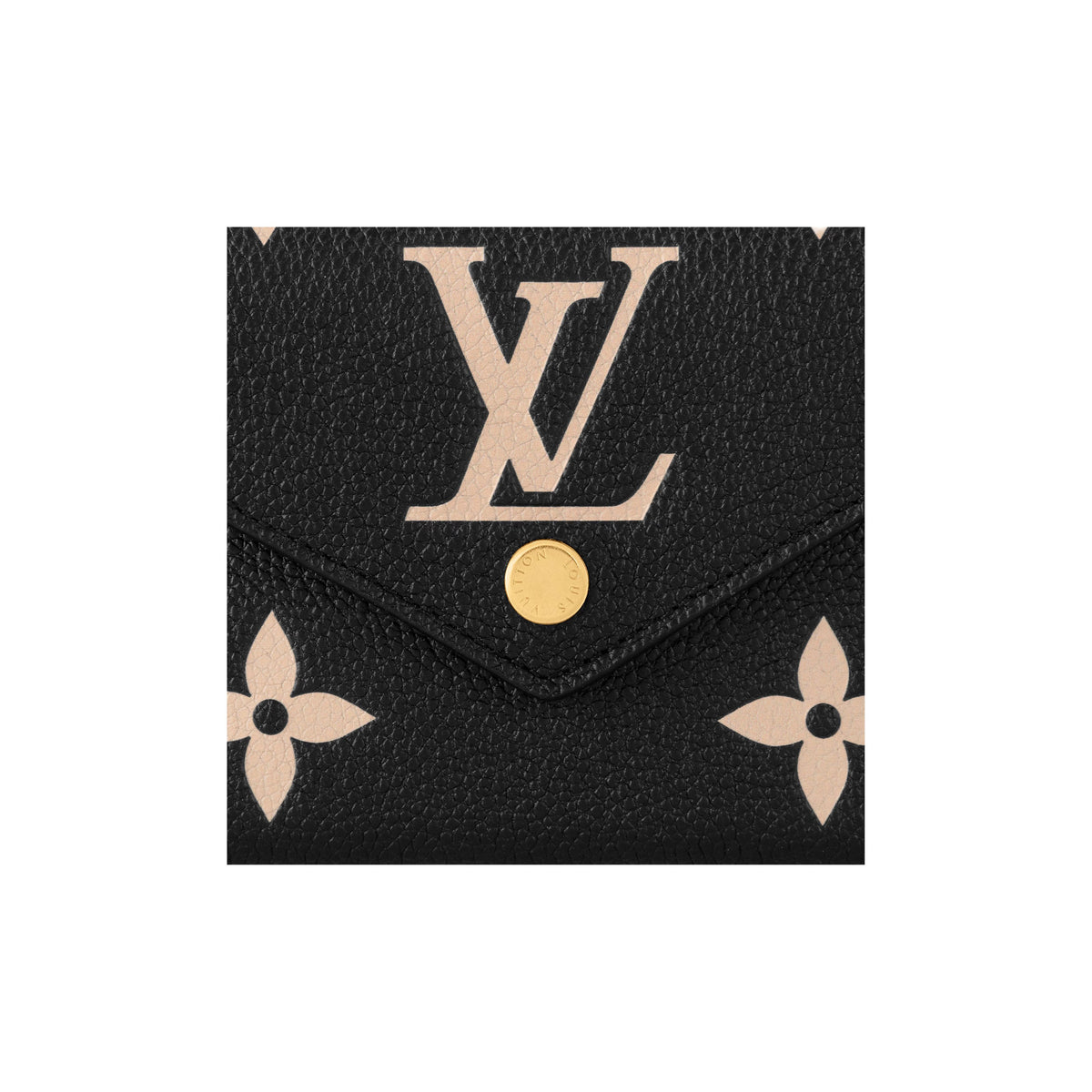 LOUIS VUITTON Victorine Women's Black Monogram Empreinte Leather Compact Wallet M80968