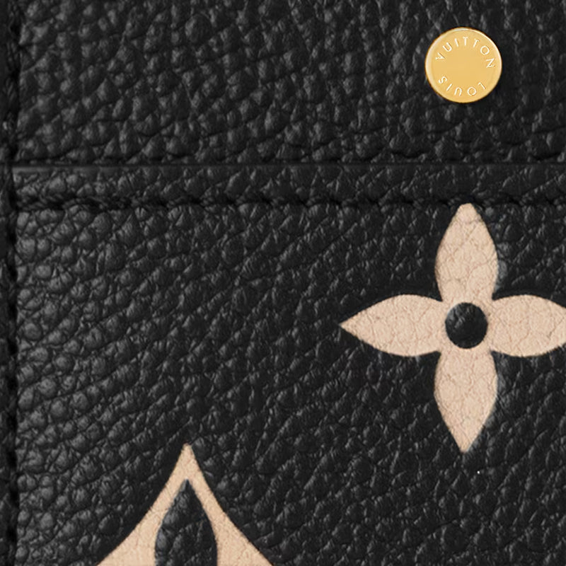 LOUIS VUITTON Women's Black Logo-Embossed Grained Cowhide Leather Card Holder M81022