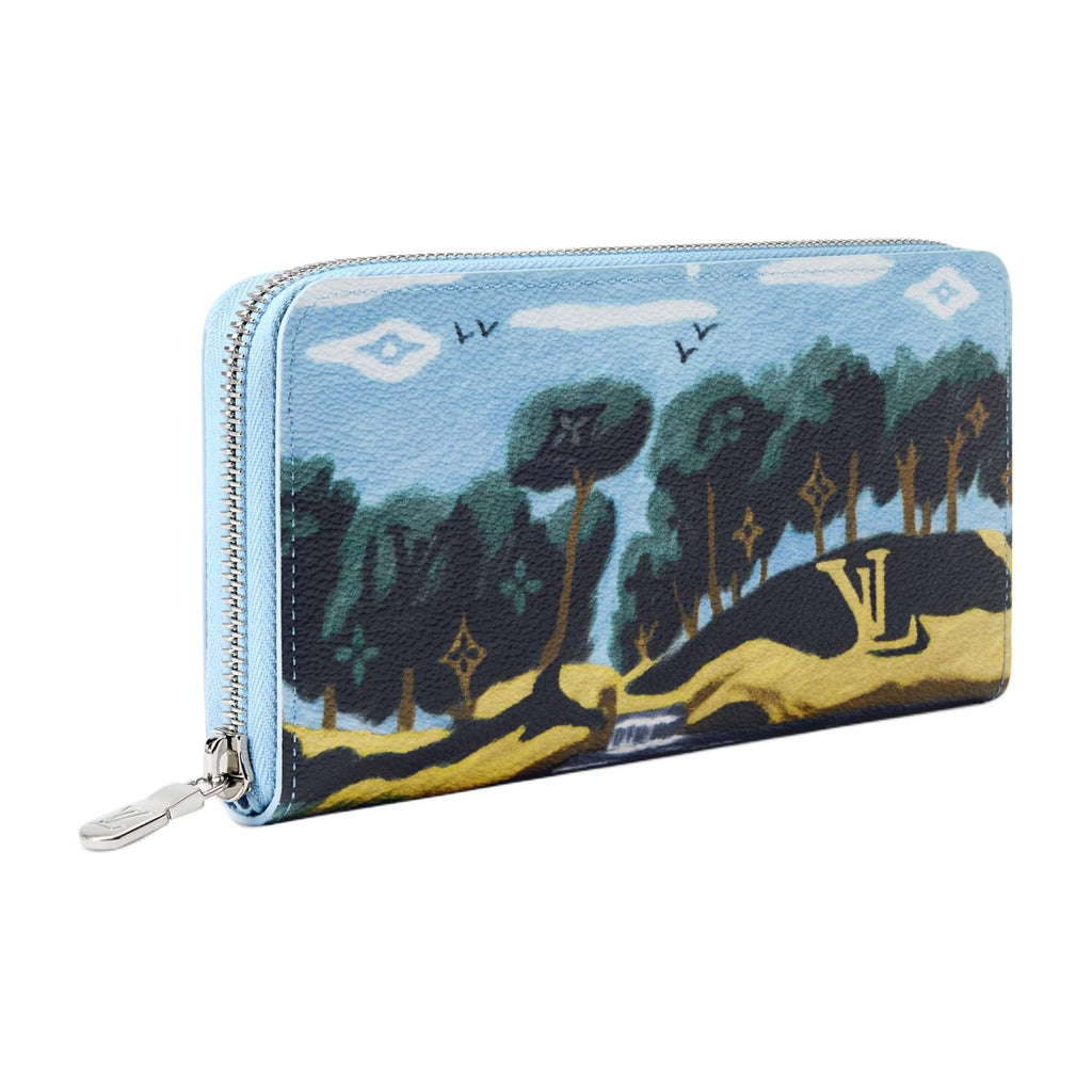 LOUIS VUITTON Zippy Men's Blue Monogram Highland Canvas Wallet M29720