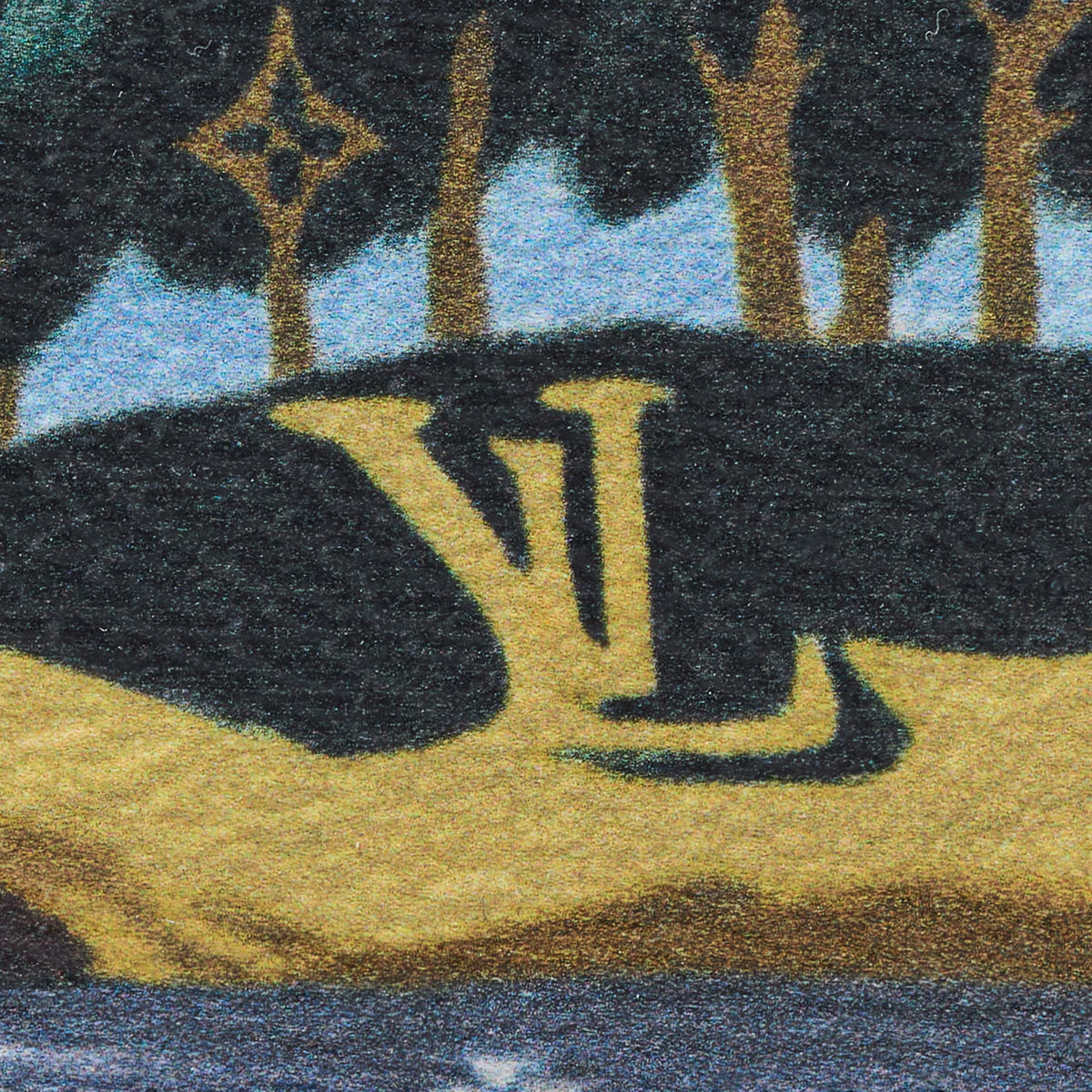 LOUIS VUITTON Men's Blue Mediterranean Beach Coated Canvas Card Holder M3A083