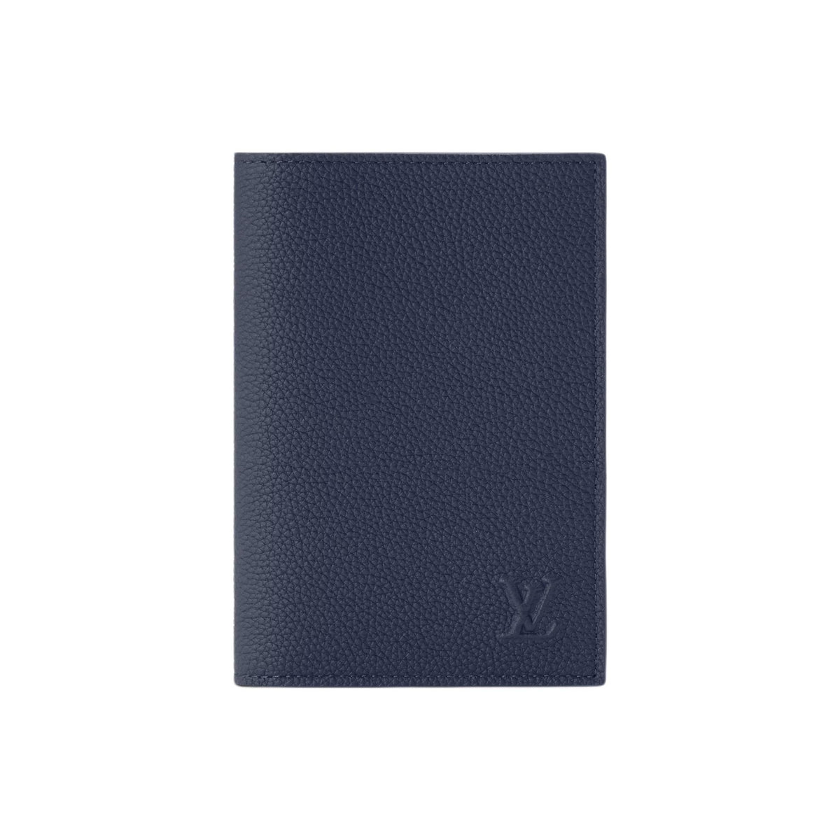 LOUIS VUITTON Men's Navy Blue Waxed Calfskin Passport Holder M2A178