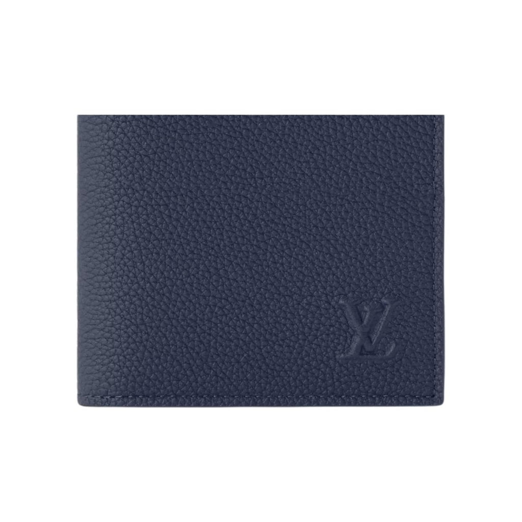 LOUIS VUITTON Men's Navy Blue Waxed Calfskin Passport Holder M2A178