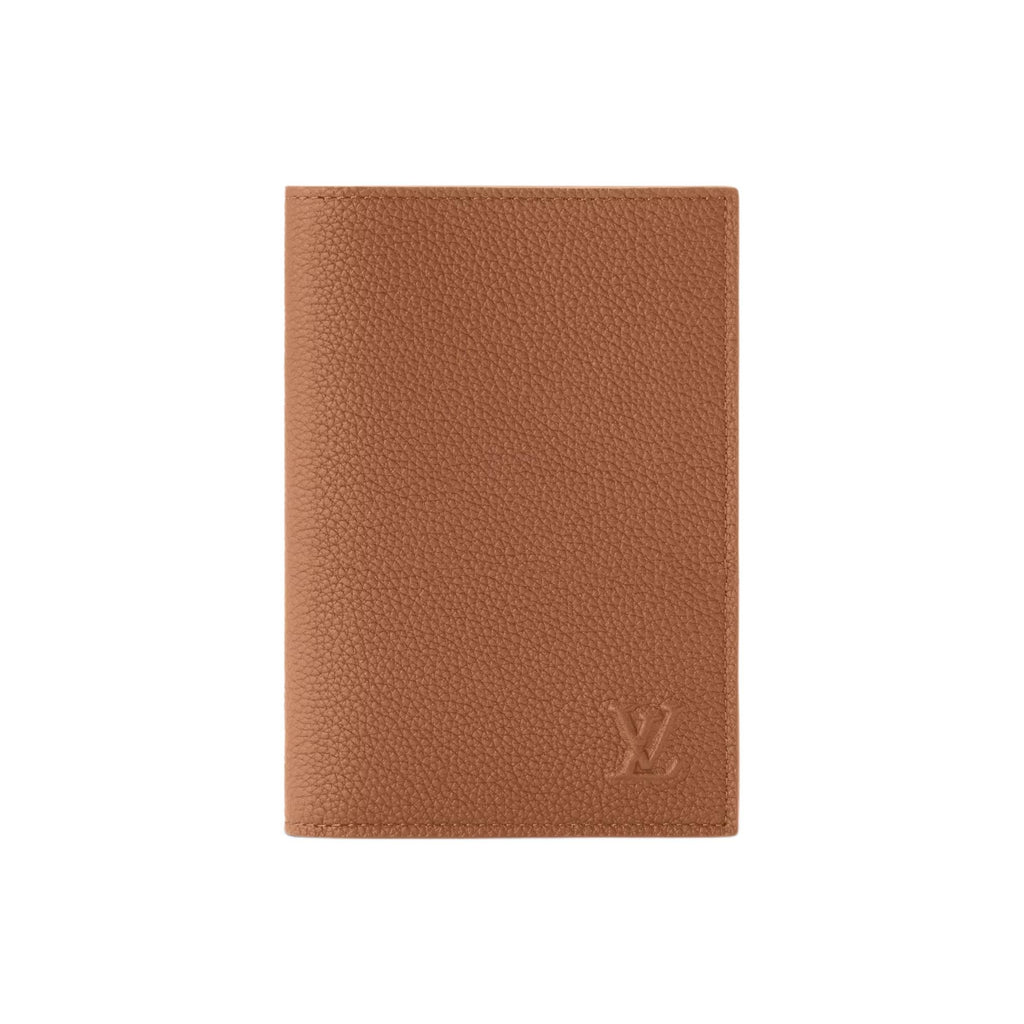 LOUIS VUITTON Men's Brown Waxed Calfskin Passport Holder M2A179