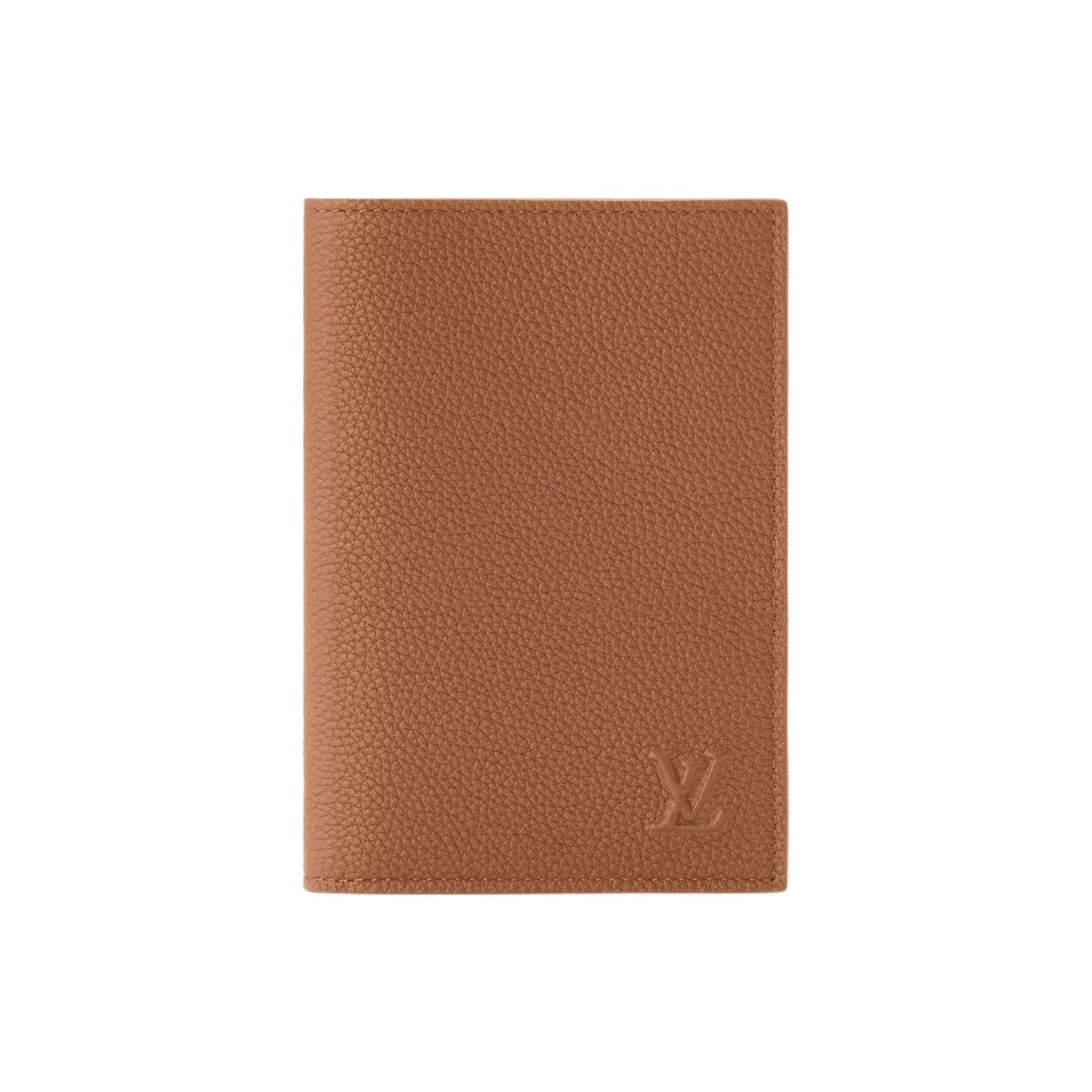 LOUIS VUITTON Men's Brown Waxed Calfskin Passport Holder M2A179