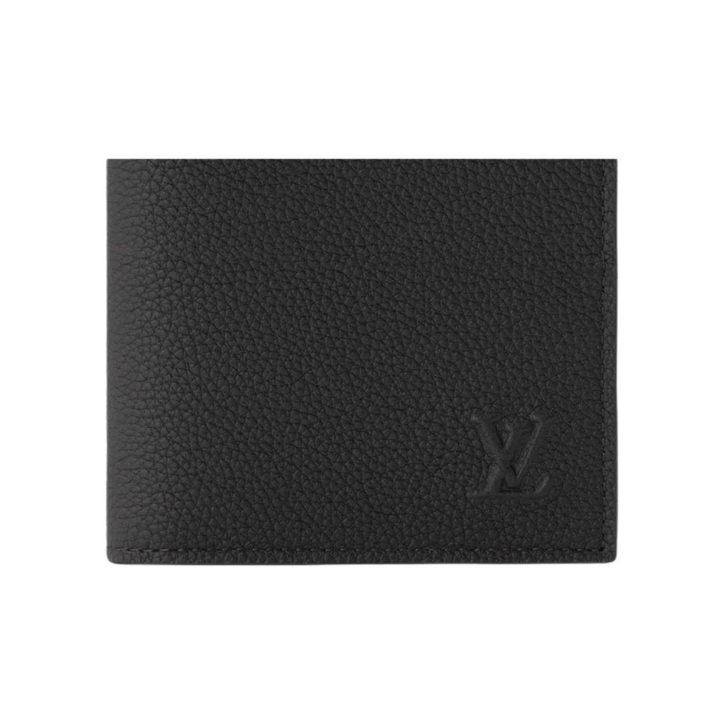 LOUIS VUITTON Men's Black Waxed Cowhide Leather Passport Holder M2A176