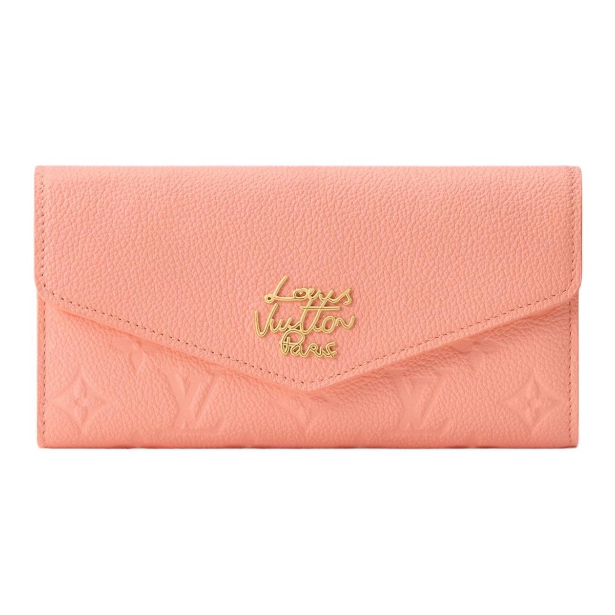 LOUIS VUITTON Sarah Women's Peach Cowhide Leather Wallet Japan Exclusive M27664