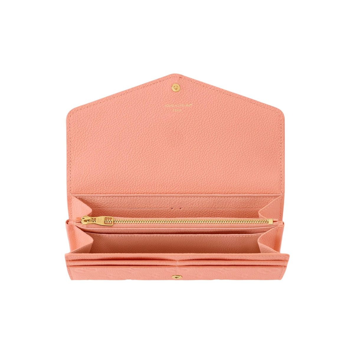 LOUIS VUITTON Sarah Women's Peach Cowhide Leather Wallet Japan Exclusive M27664