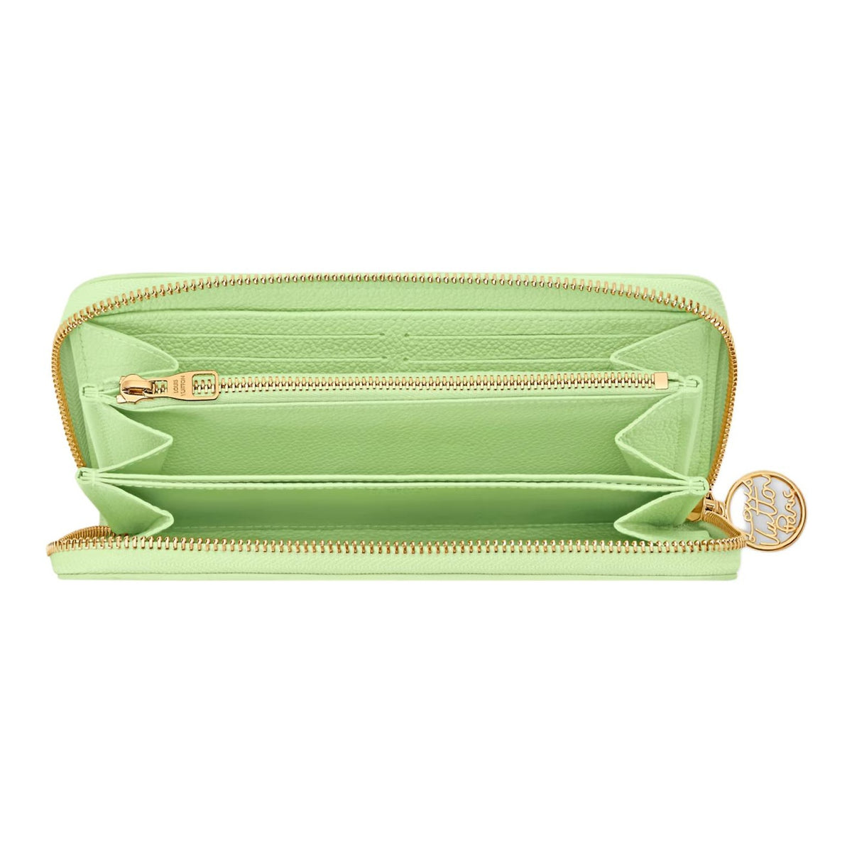 LOUIS VUITTON Zippy Women's Apple Green Monogram-Embossed Leather Wallet Japan Exclusive M27715