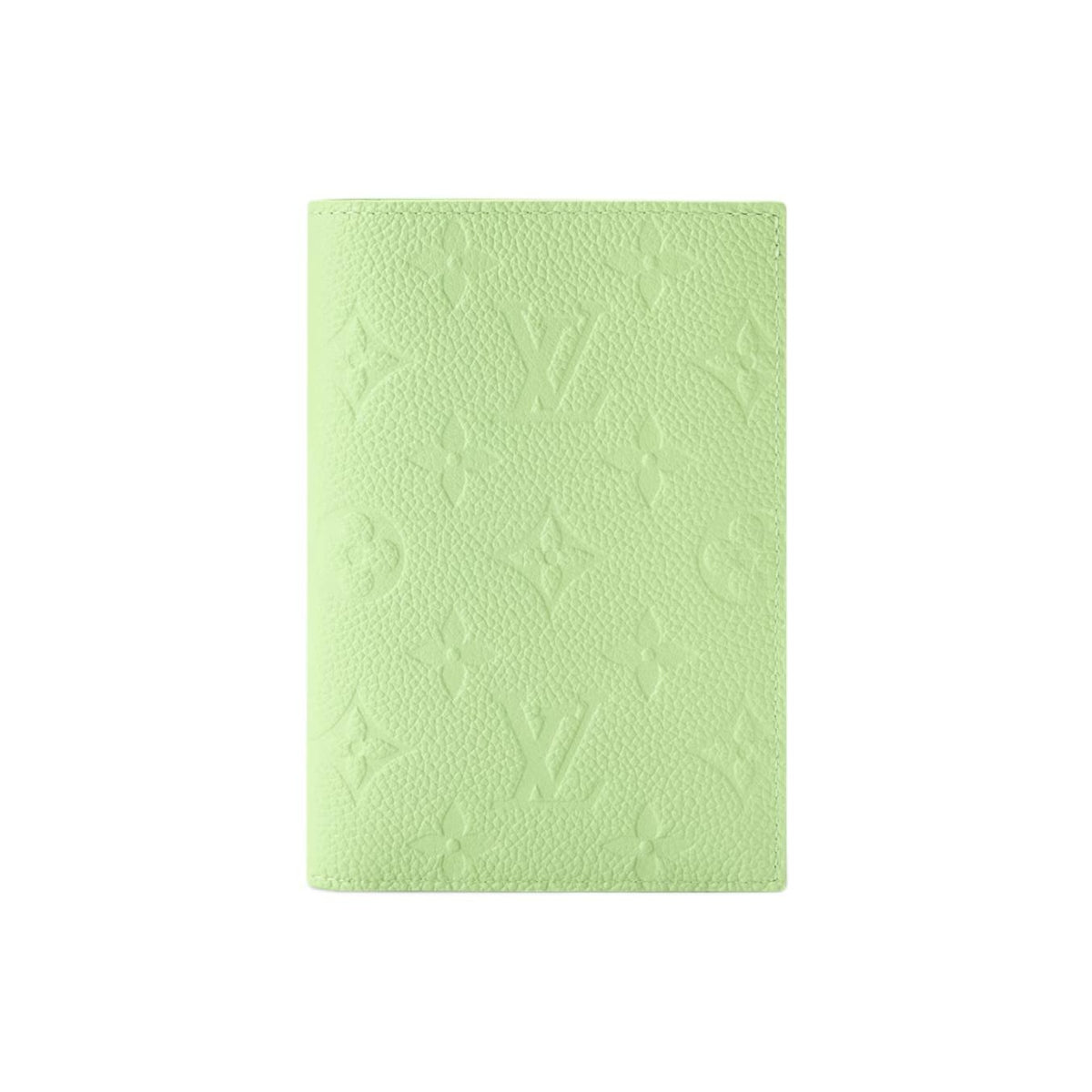 LOUIS VUITTON Women's Green Monogram Cowhide Leather Passport Holder M27678