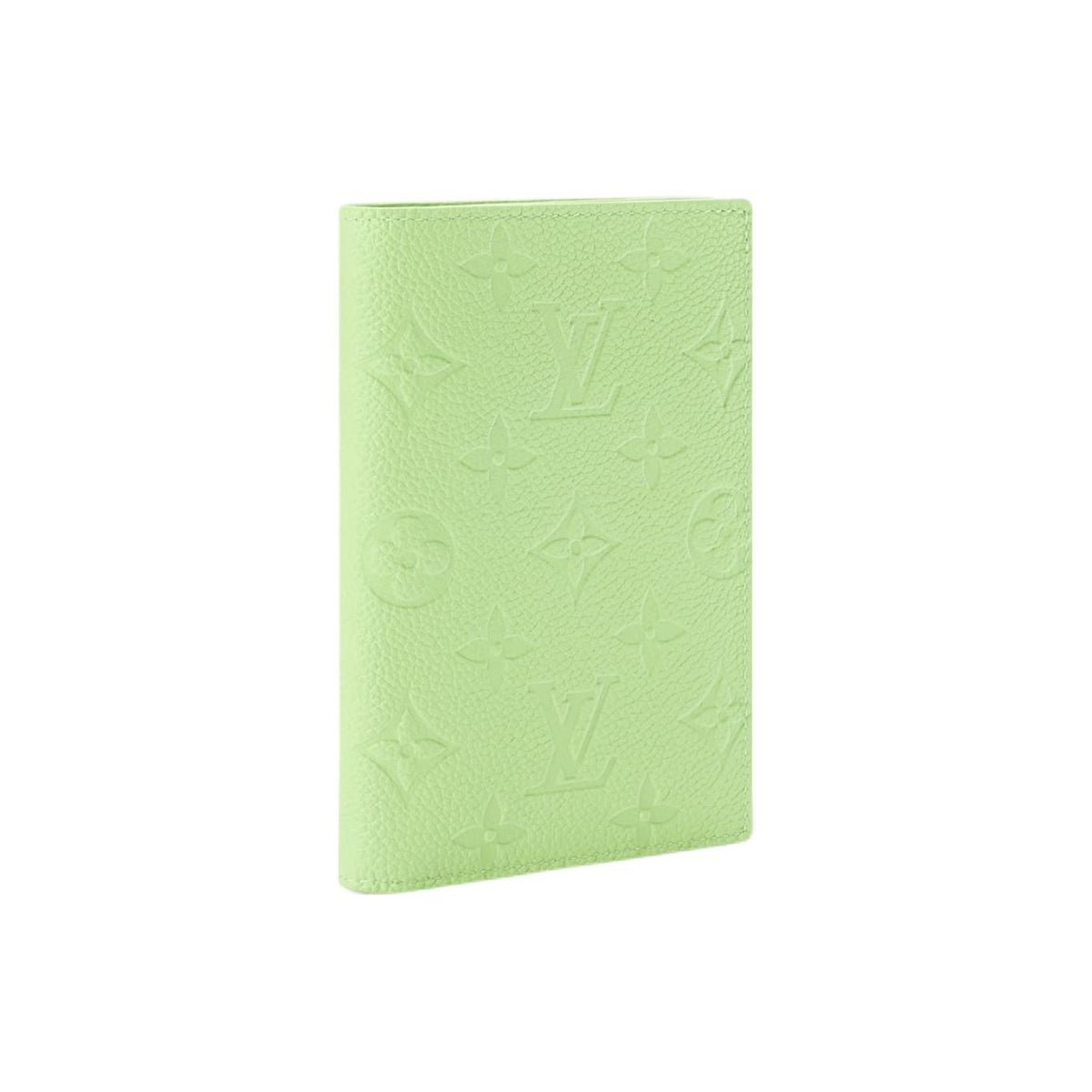 LOUIS VUITTON Women's Green Monogram Cowhide Leather Passport Holder M27678