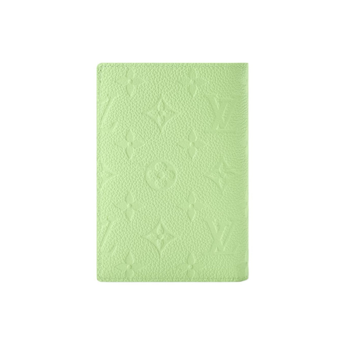 LOUIS VUITTON Women's Green Monogram Cowhide Leather Passport Holder M27678