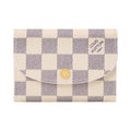 LOUIS VUITTON Rosalie Women's Cream and Purple Checkerboard Coated Canvas Coin Purse N40949