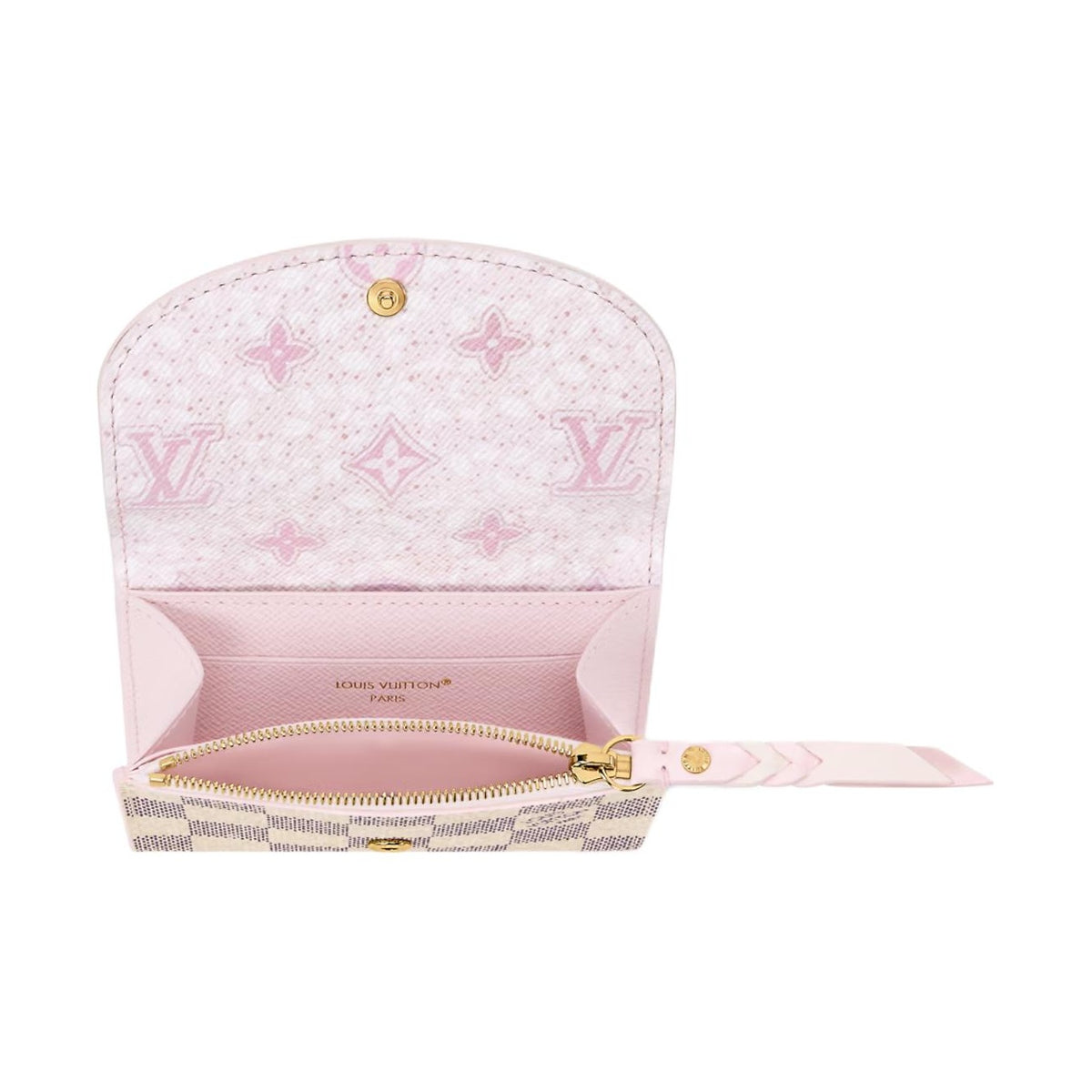 LOUIS VUITTON Rosalie Checkerboard Coated Canvas Coin Purse - Cream and Purple - N40949