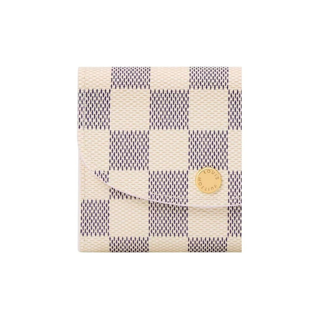 LOUIS VUITTON Rosalie Checkerboard Coated Canvas Coin Purse - Cream and Purple - N40949