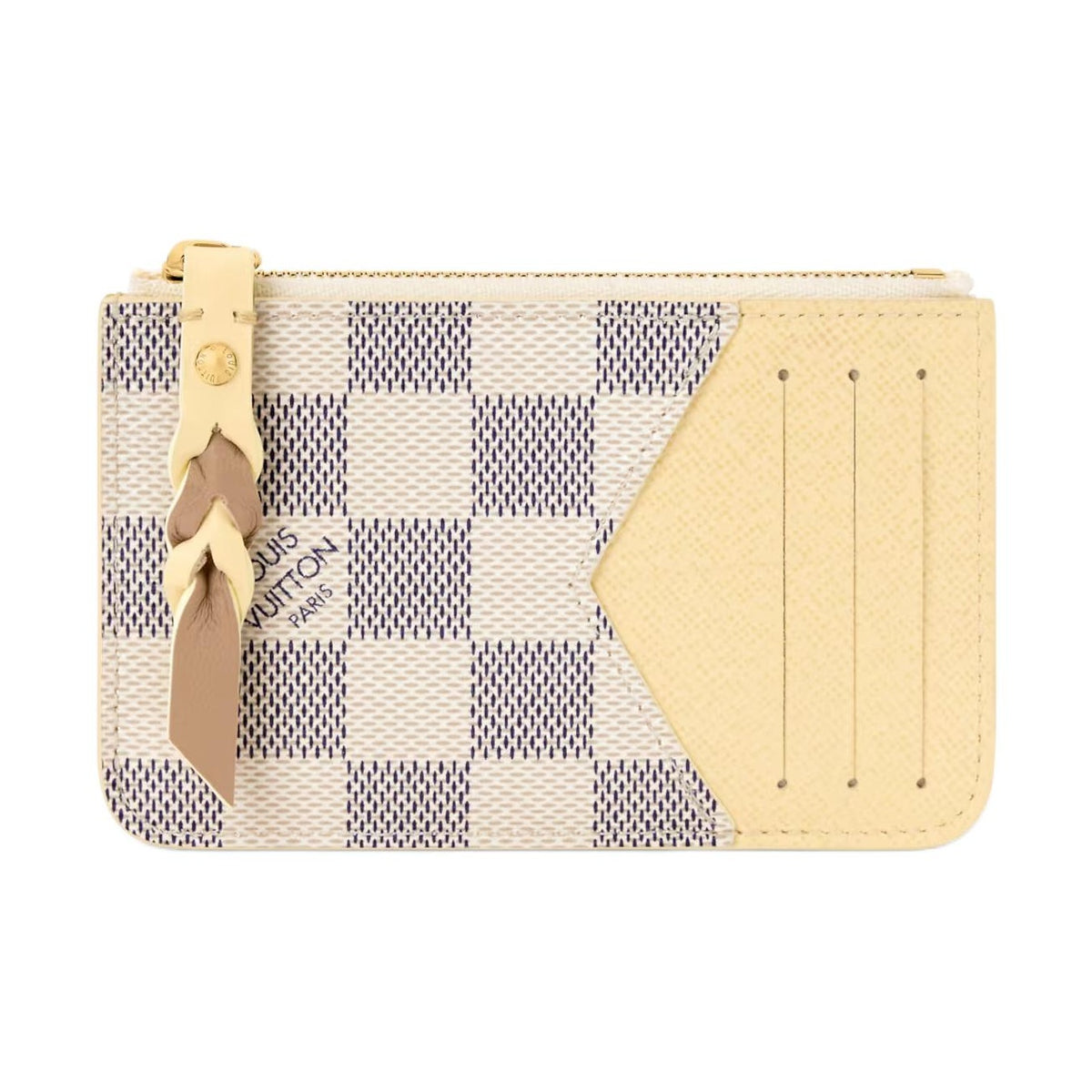 LOUIS VUITTON Romy Women's Hazelnut Yellow Coated Canvas Card Holder N40923